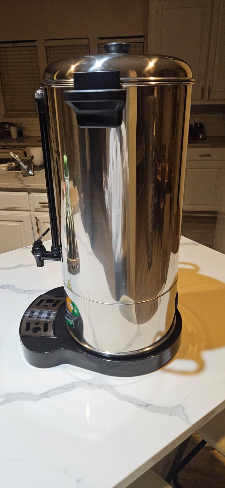 NUPANT Commercial Coffee Urn 100 Cup/15L Coffee Dispenser with Upgraded Percolator, 304 Stainless Steel Hot Water Urn Beverage Dispenser with Keep Warm Mode, Large Coffee Maker for Catering Party customer photo 1