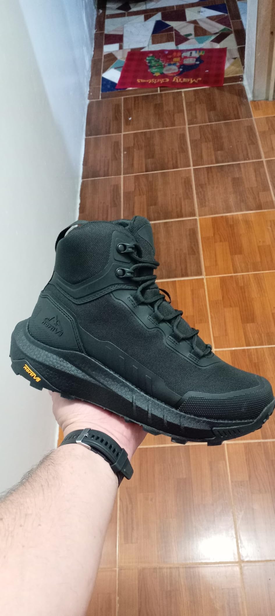 NORTIV 8 Men's Tactical Hiking Boots Lightweight Cushion | Side Zipper Motorcycle Combat Boots with Arch Support Sole for All Day Comfort, Outdoor Hiking Military Use 8In Terrascope customer photo 1