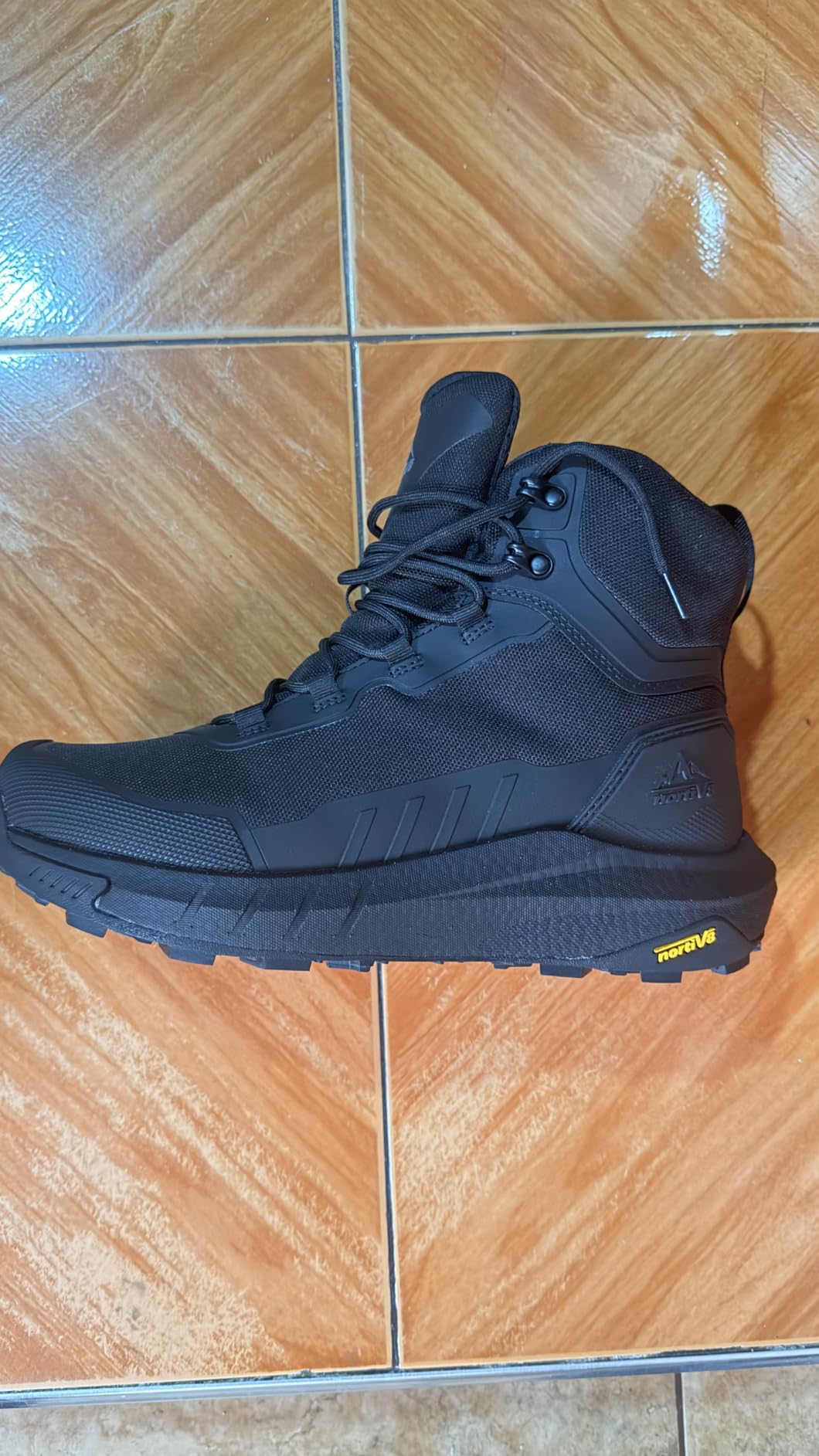 NORTIV 8 Men's Tactical Hiking Boots Lightweight Cushion | Side Zipper Motorcycle Combat Boots with Arch Support Sole for All Day Comfort, Outdoor Hiking Military Use 8In Terrascope customer photo 2