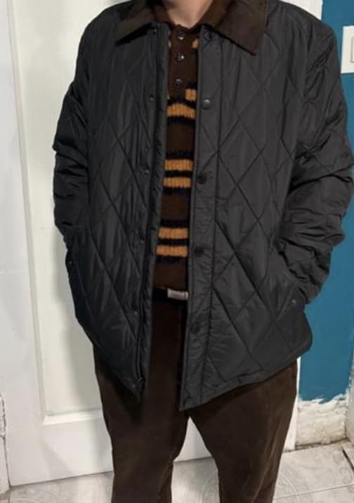 DOCKERS Men's Diamond Quilted Jacket With Corduroy Collar customer photo 2