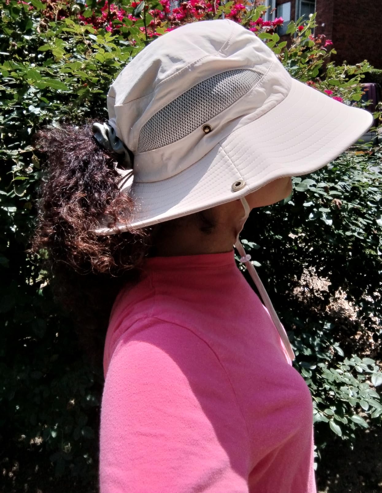 FURTALK Womens Sun Hat with Ponytail Hole Beach Hiking Summer Wide Brim UPF 50+ Outdoor Protection Foldable Bucket Hat customer photo 1