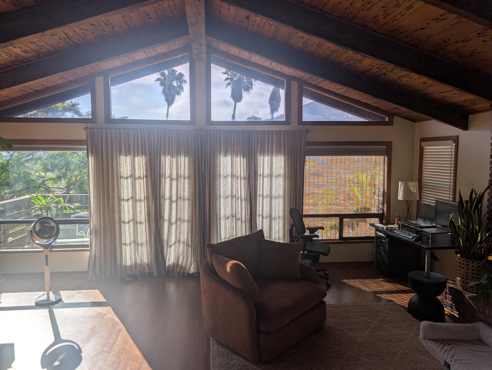 36x72 Inch Bamboo Blinds for Interior Windows, UV Protection Roman Bamboo Curtains, Light Filtering & Easy to Install Roller Shades Window Shades for Patio Indoor Outdoor, Carbonized customer photo 1