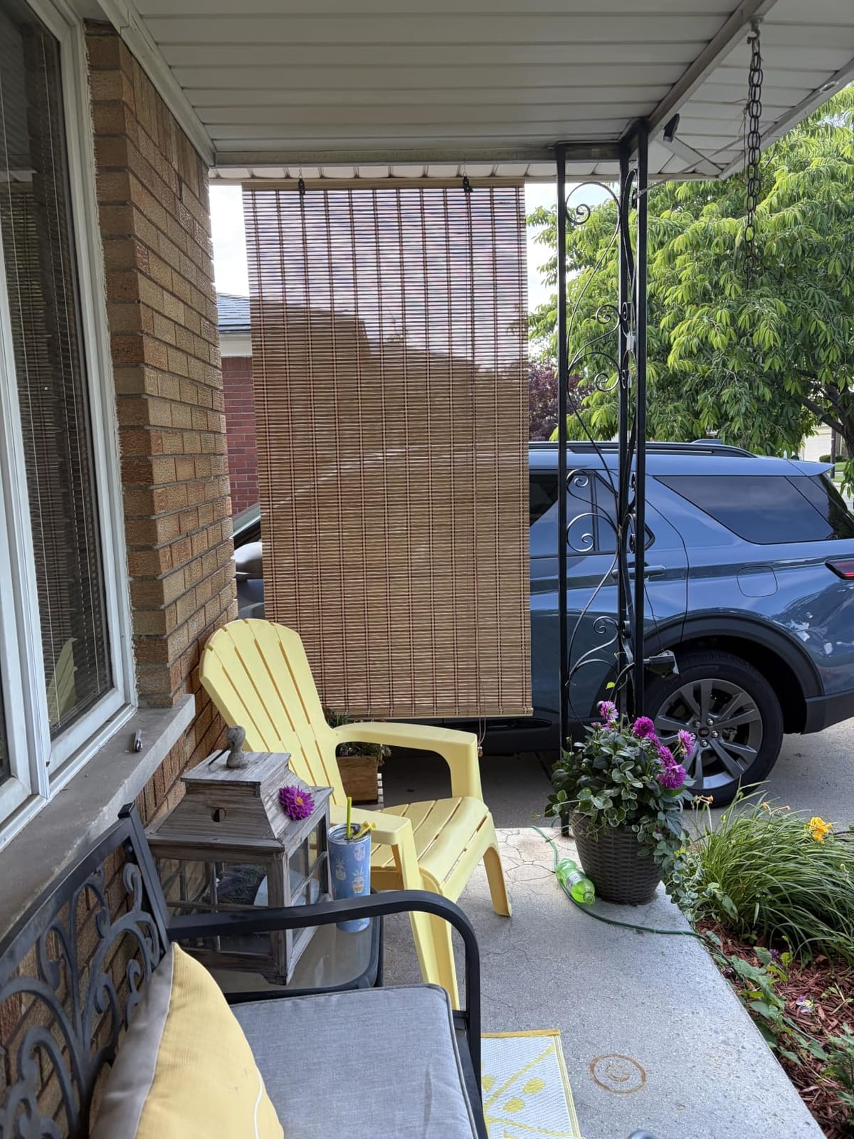 36x72 Inch Bamboo Blinds for Interior Windows, UV Protection Roman Bamboo Curtains, Light Filtering & Easy to Install Roller Shades Window Shades for Patio Indoor Outdoor, Carbonized customer photo 2