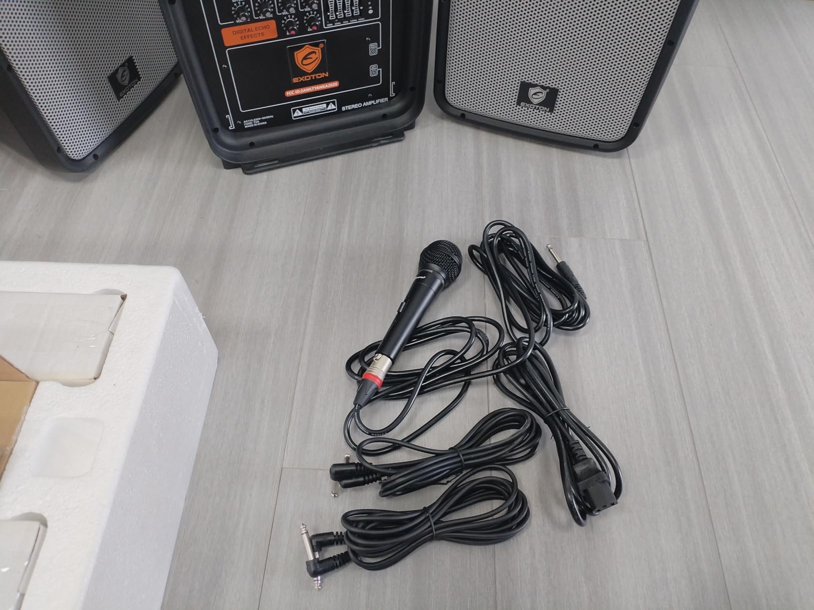 EP-210 10inch PA System with 8-Channel Mixer | Portable 600W Bluetooth Speakers, USB/SD/FM/5-band EQ, Includes 2 Speaker Stands/ Mic/48V Phantom Power, for Indoor&Outdoor customer photo 1