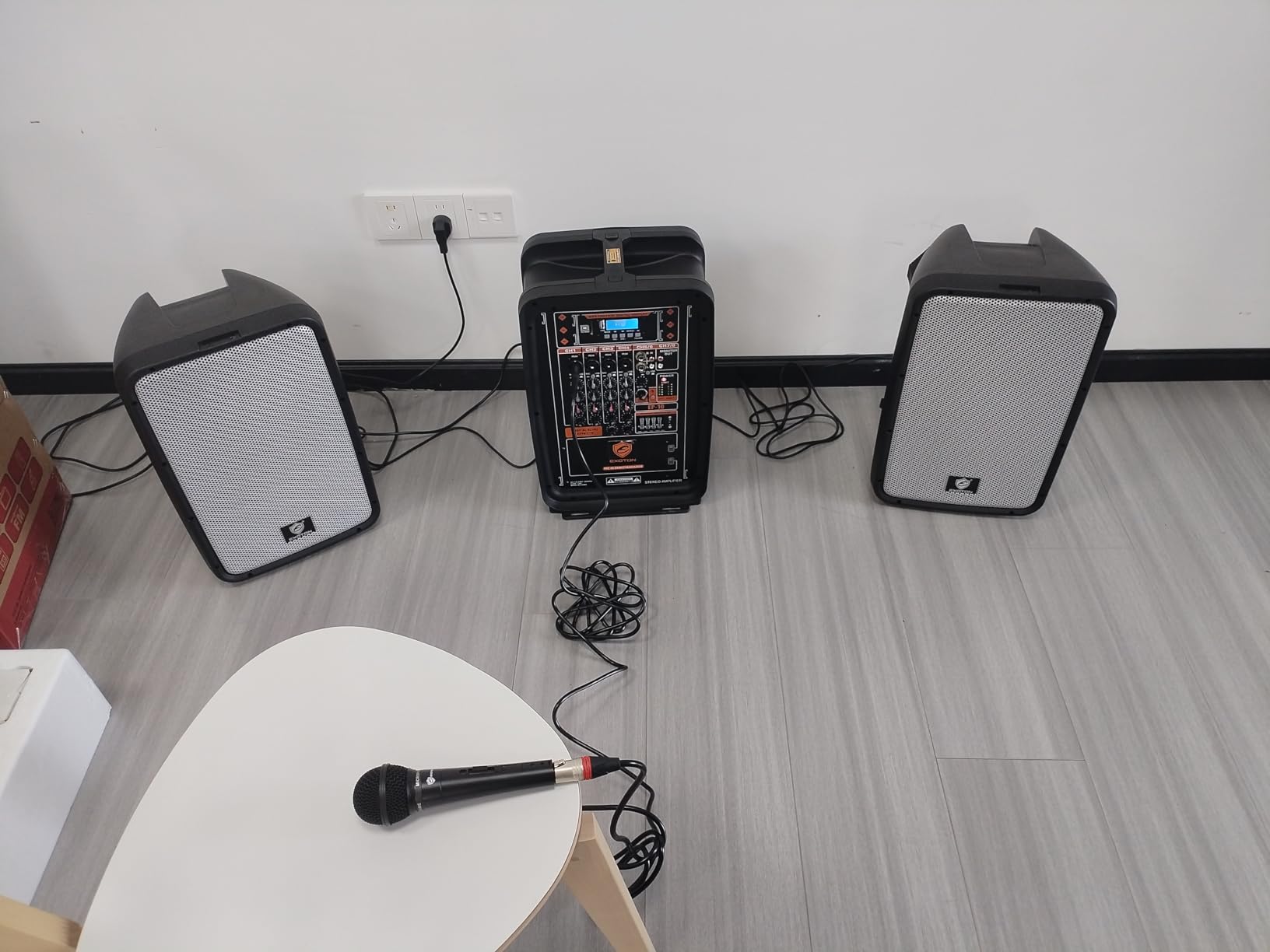 EP-210 10inch PA System with 8-Channel Mixer | Portable 600W Bluetooth Speakers, USB/SD/FM/5-band EQ, Includes 2 Speaker Stands/ Mic/48V Phantom Power, for Indoor&Outdoor customer photo 2