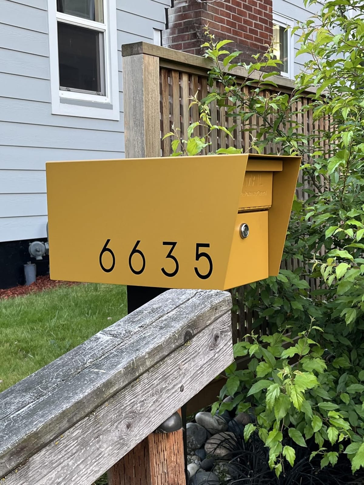 Mail Boss Mail Manager Mid Century Modern Locking Post Mount Mailbox, USPS Approved customer photo 1