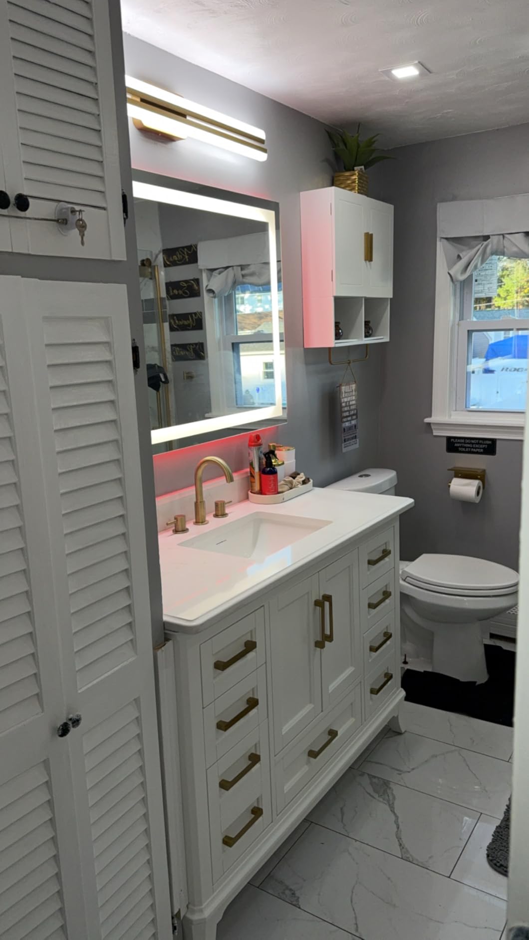 48 Inch Bathroom Vanity with Sink, Modern Steel Blue Bathroom Vanities with Soft Closing Doors & Dovetail Drawers, Quartz Countertop, No Assembly Required customer photo 2