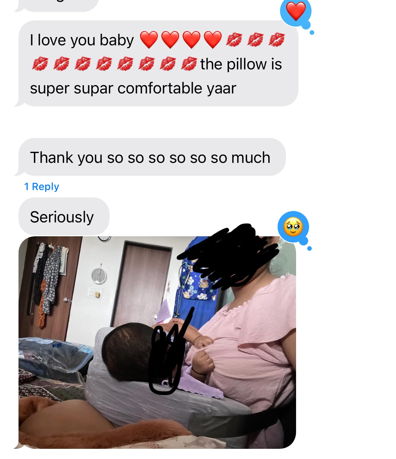Momcozy Cozylite Nursing Pillow for Breastfeeding - Supportive Memory Foam | Innovative Safety Guard, Adjustable Waist Strap for All Body Types, 28% Wider Surface, Soft Removable Cover, Mom Comfort customer photo 1