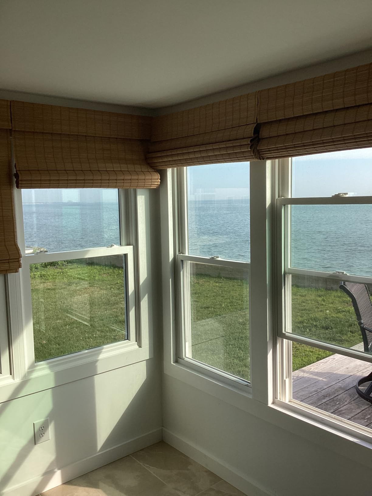 LazBlinds Cordless Blackout Bamboo Roman Shades, 30x64, Penang Teak | Room Darkening Blinds for Interior Windows, Thermal Insulated Roll Up Bamboo Blinds for Home & Patio customer photo 1