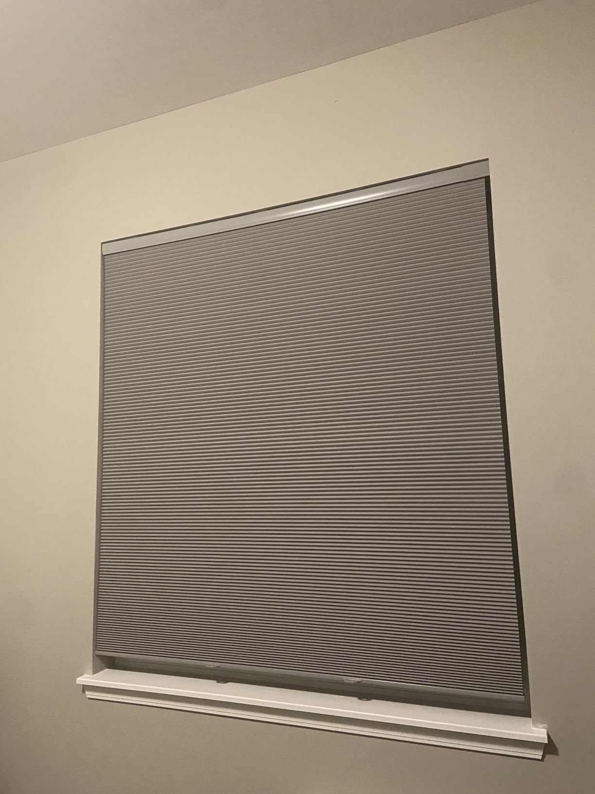 Tonature No Drill Cellular Shades for Indoor Windows, Thermal Insulating & Noise Reducing Honeycomb Blinds, Free Stop Cordless Blackout Shades, Grey, 22