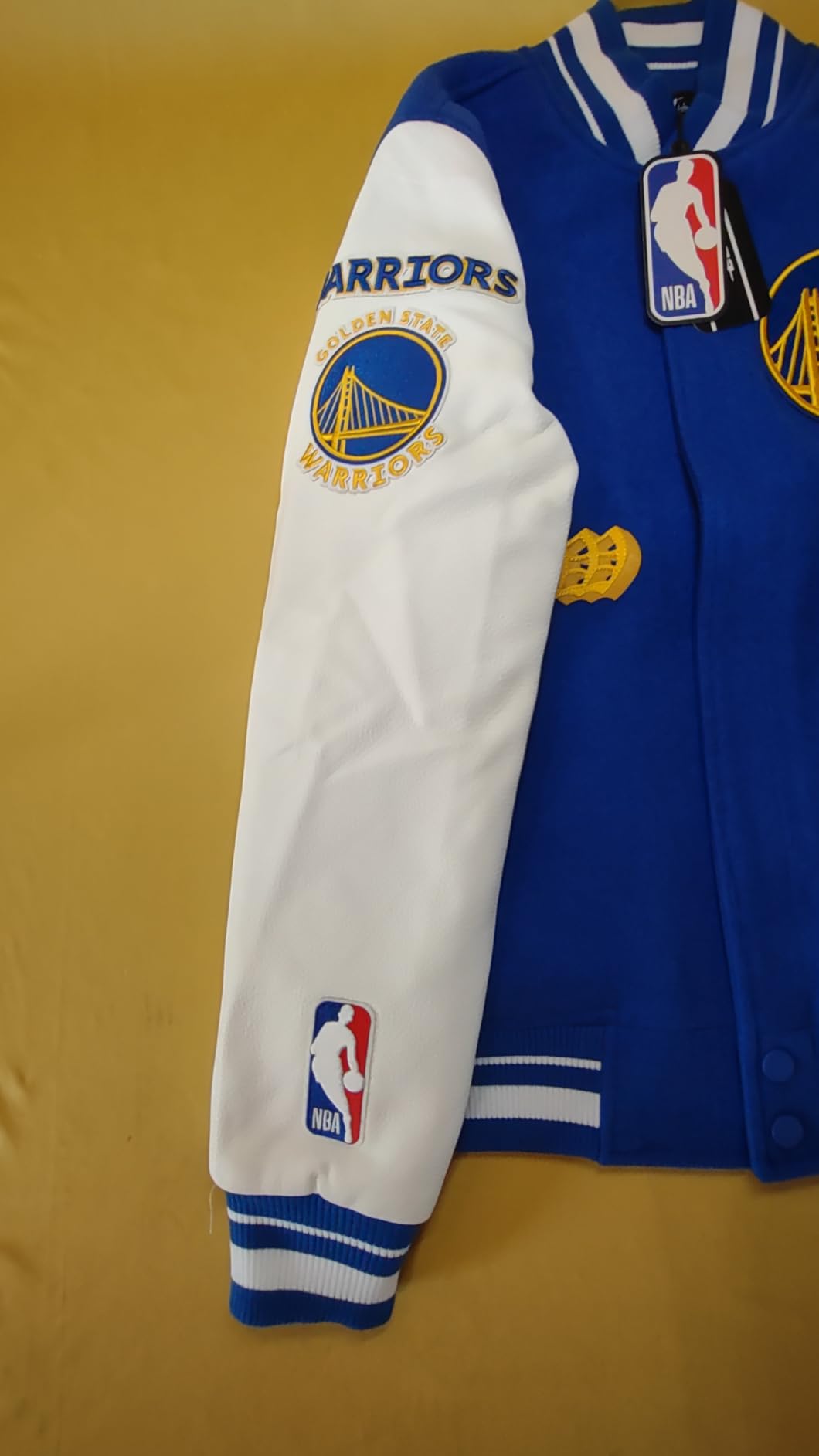 Pro Standard Mens NBA Old English Wool Varsity Jacket customer photo 1