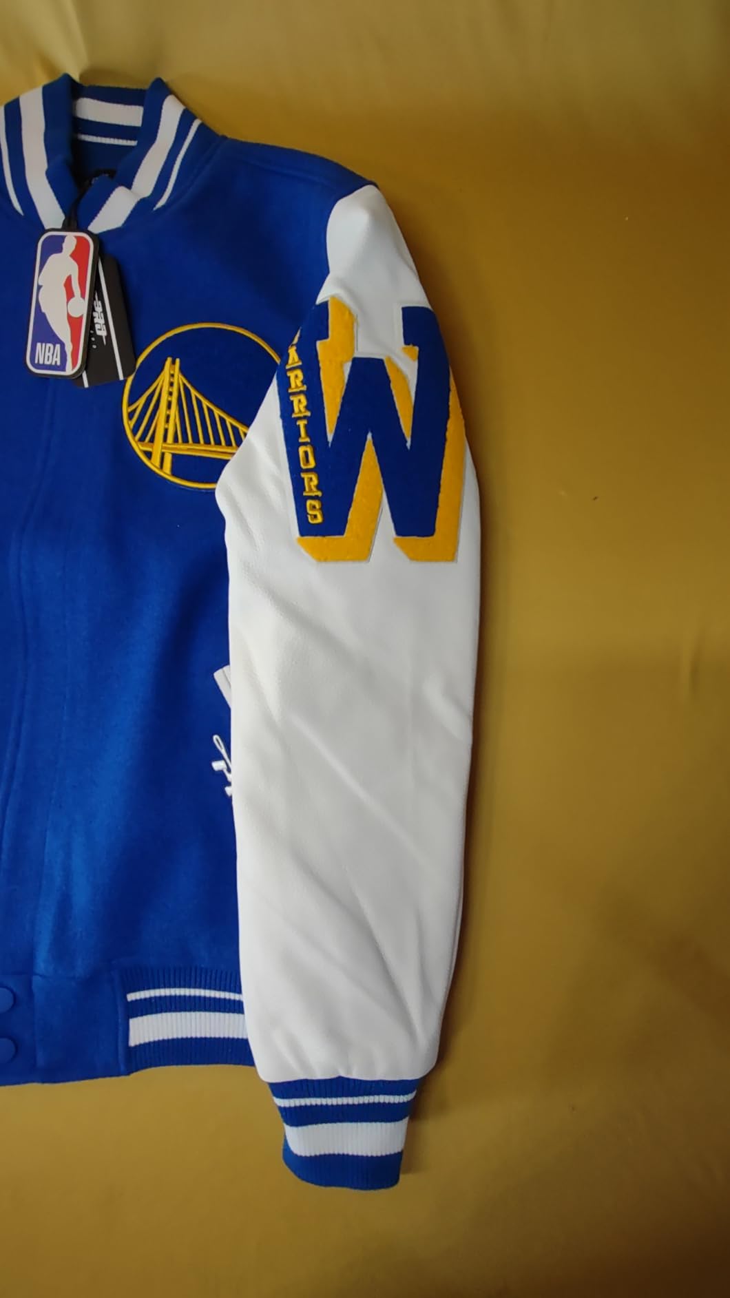 Pro Standard Mens NBA Old English Wool Varsity Jacket customer photo 2