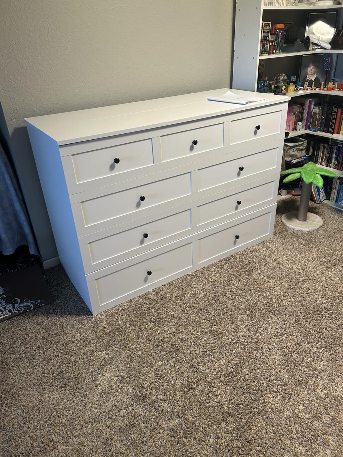 LIVAUVEAD Twin Size Murphy Bed with Charging Station & Drawer, White customer photo 1