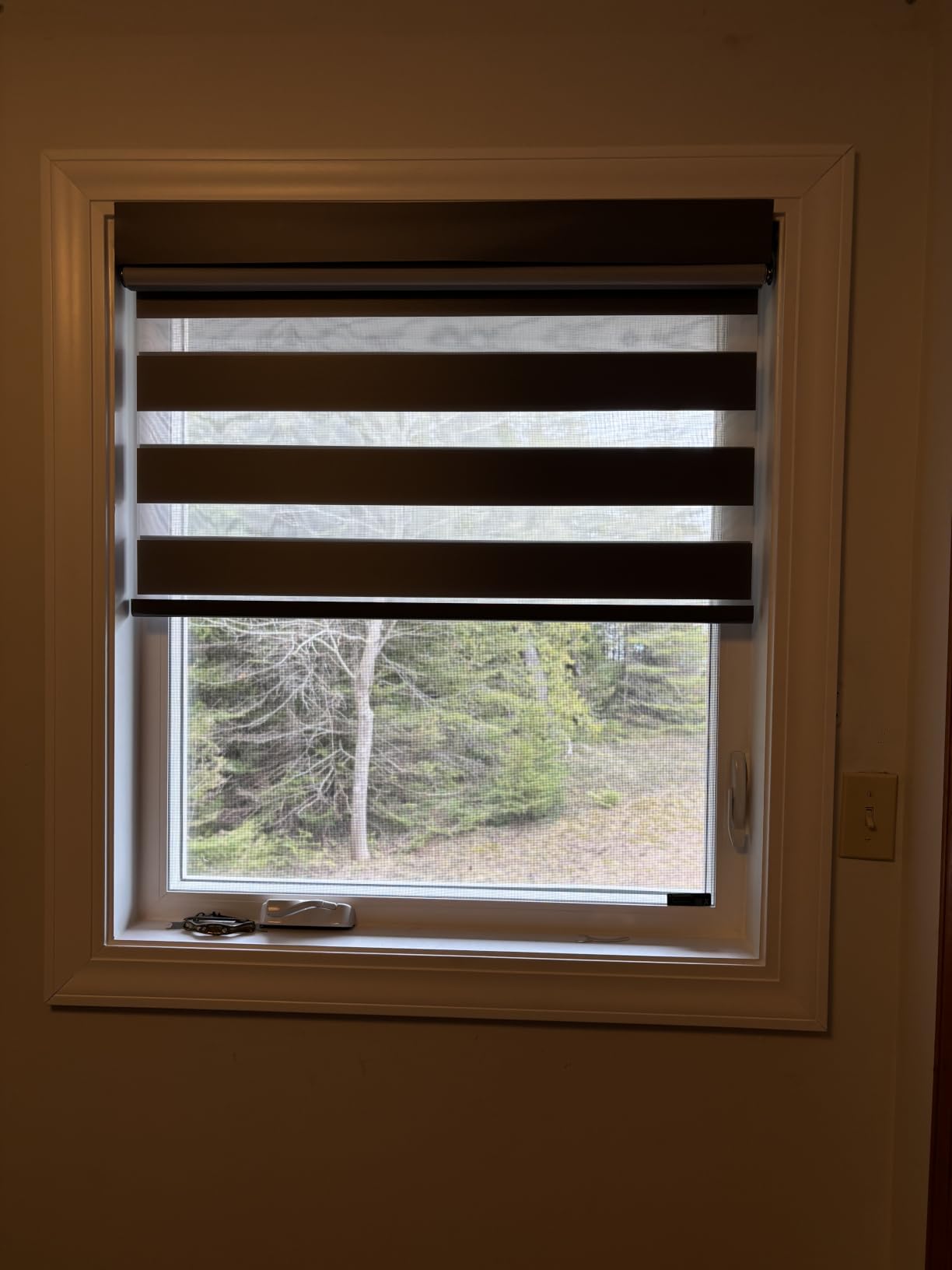 LazBlinds No Drill Zebra Blinds for Windows 34.5
