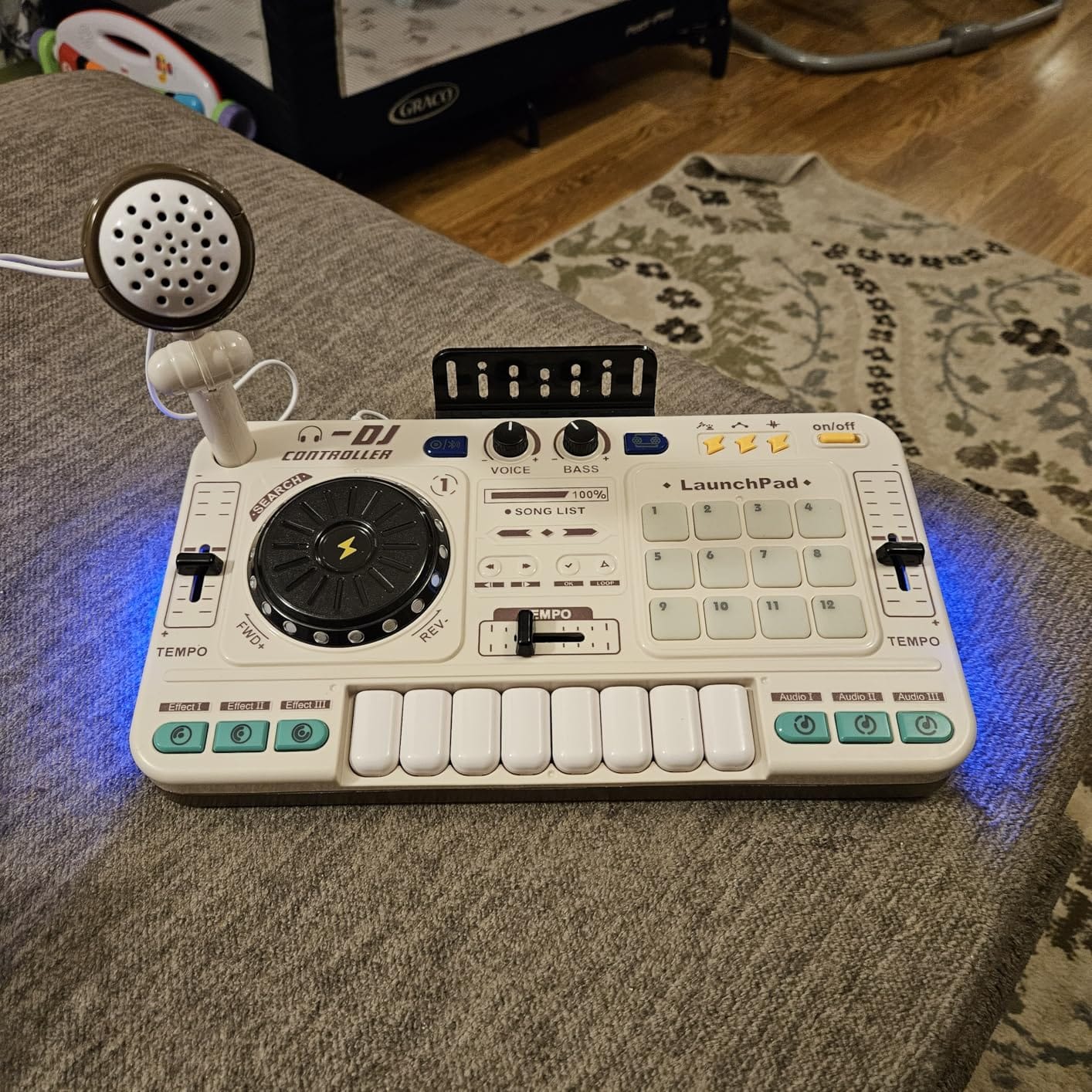 Tsomtto Kids DJ Mixer Table Musical Toy with Lights & Bluetooth | Electronic Music Toy with Microphone Piano, DJ Mixer Controller Toys Birthday Christmas Gifts for 3 4 5 6 Year Old Boys Girls customer photo 1
