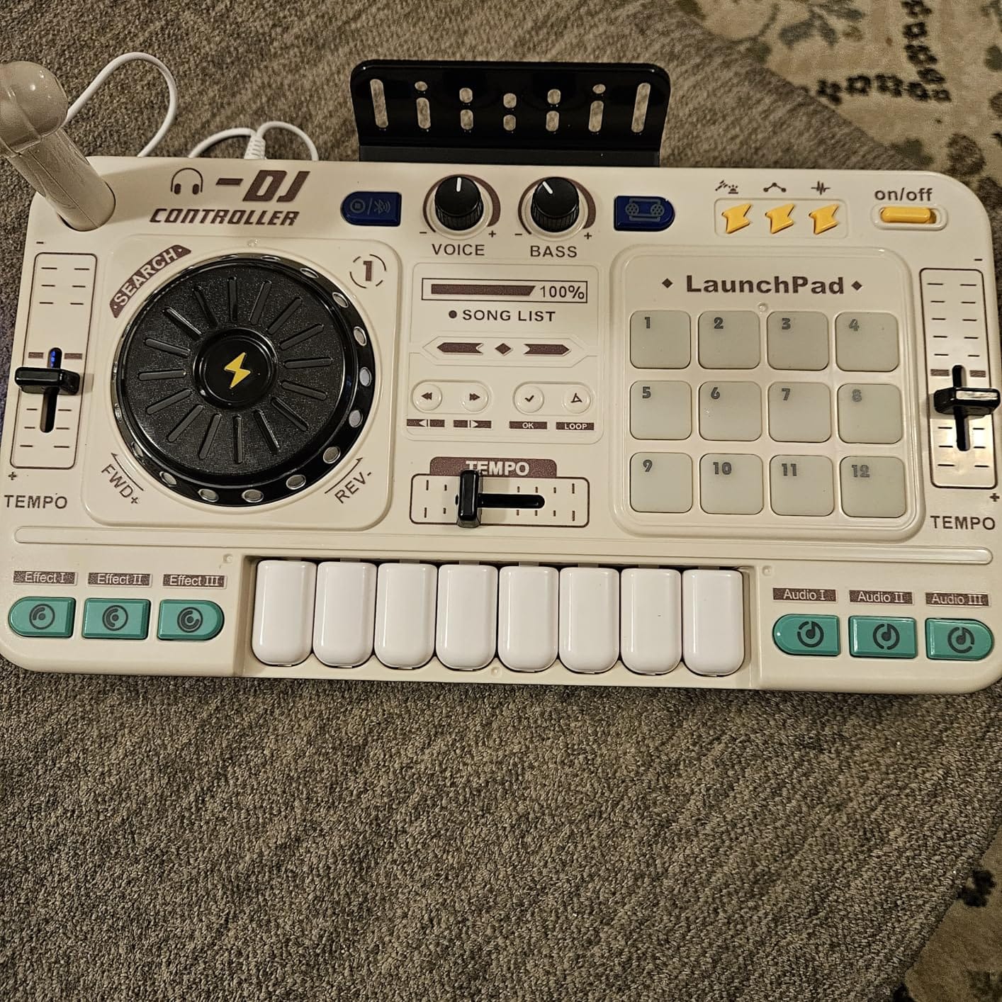 Tsomtto Kids DJ Mixer Table Musical Toy with Lights & Bluetooth | Electronic Music Toy with Microphone Piano, DJ Mixer Controller Toys Birthday Christmas Gifts for 3 4 5 6 Year Old Boys Girls customer photo 2