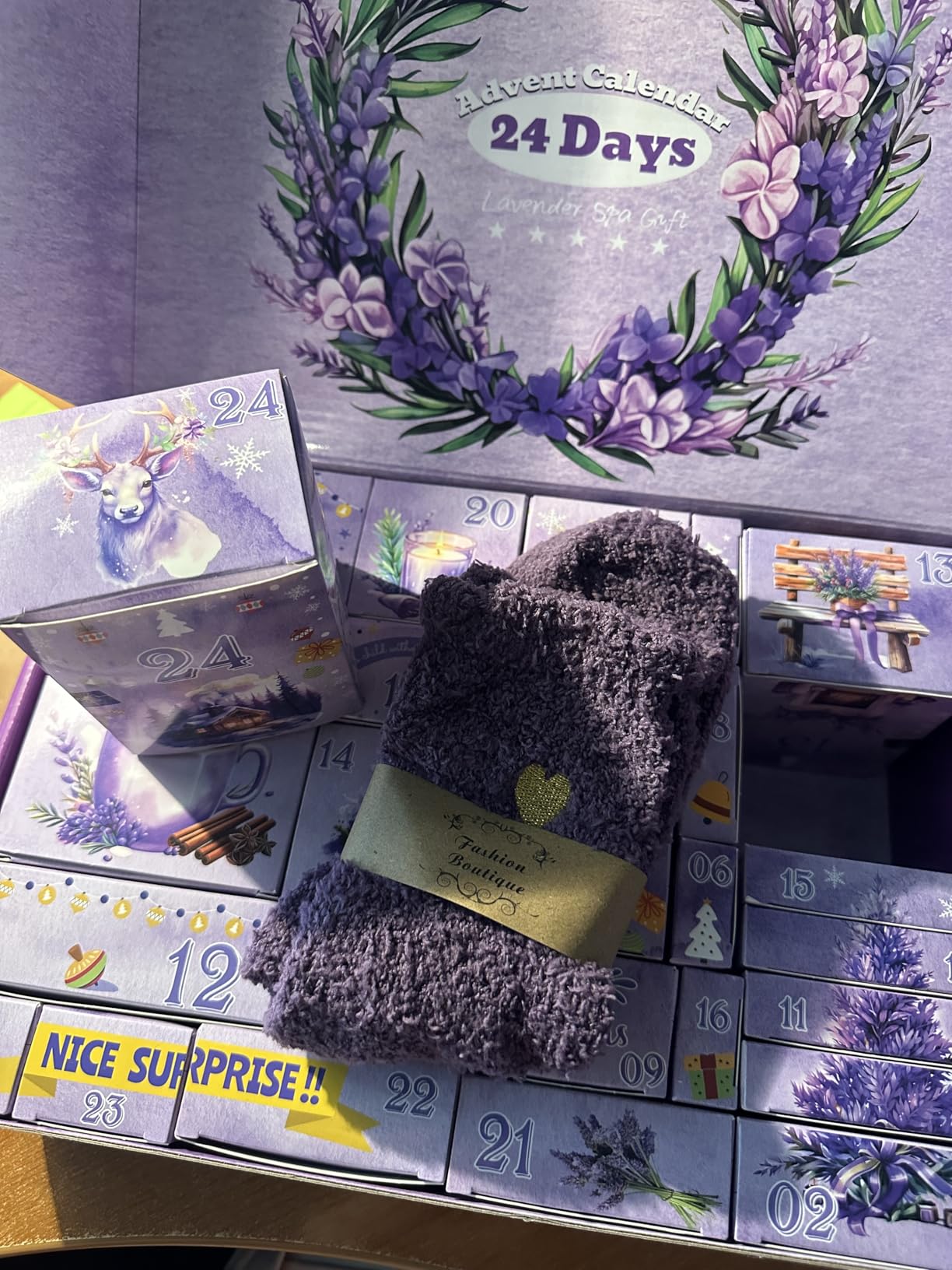 Exun Advent Calendar 2026 Adult Women - 24 Days of Christmas Countdown Gifts | Lavender Spa Gift Basket for Mom, Wife, Girlfriend & Sister, Individually Boxed Beauty & Skincare Surprises for the Christmas customer photo 2