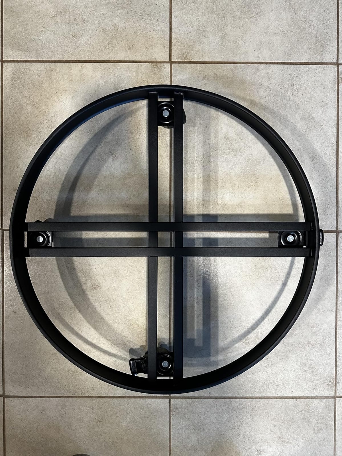 Heavy Duty 55 Gallon Drum Dolly – 2000LB Capacity, Anti Rollover Design with 4 Swivel Casters & 2 Brakes, Double Fork Style for Warehouse/Industrial Use (Black) customer photo 1