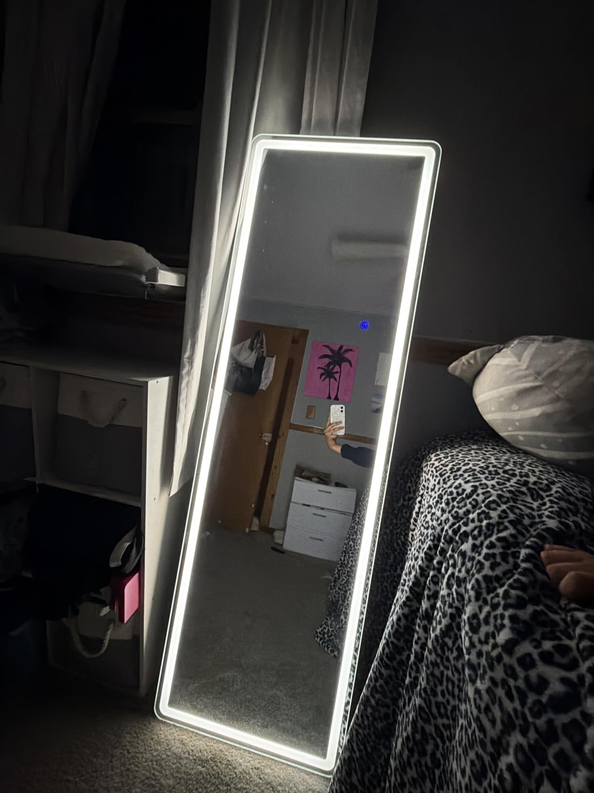 LED Arched Full Length Mirror with Lights 65
