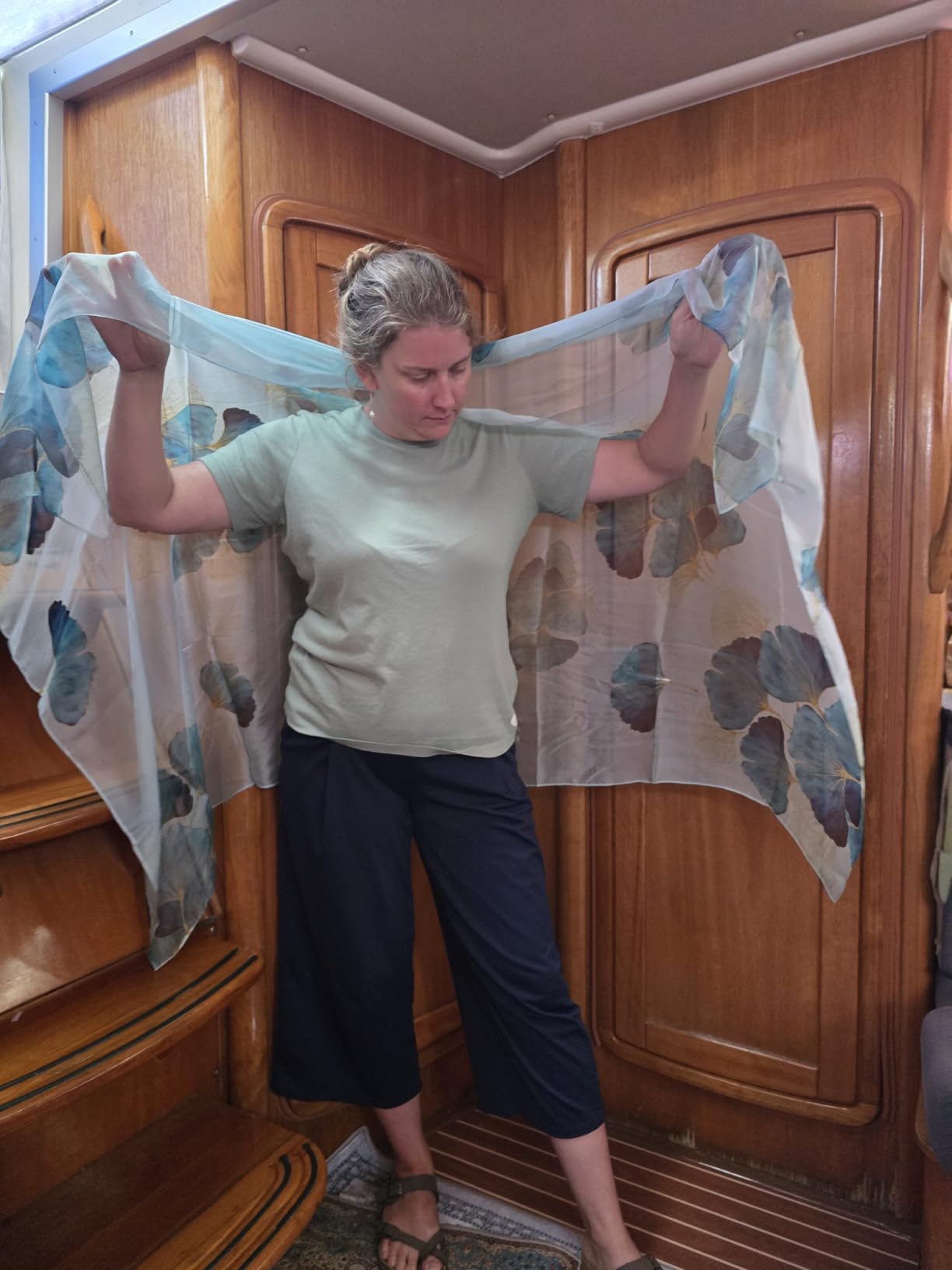 Women 100% Mulberry Silk Chiffon Scarf 69