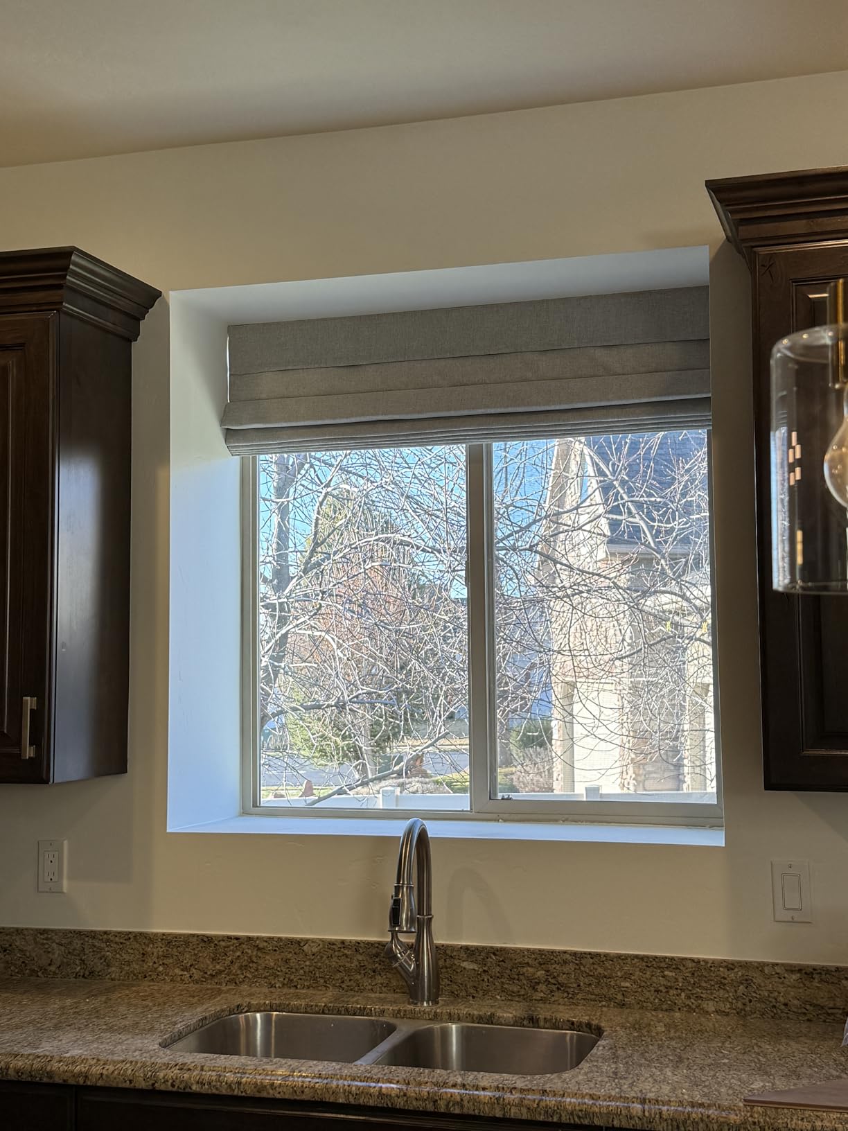 LazBlinds No Drill Roman Shades, Blackout, 34