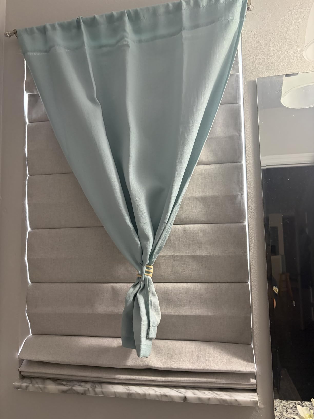 LazBlinds No Drill Roman Shades, Blackout, 30