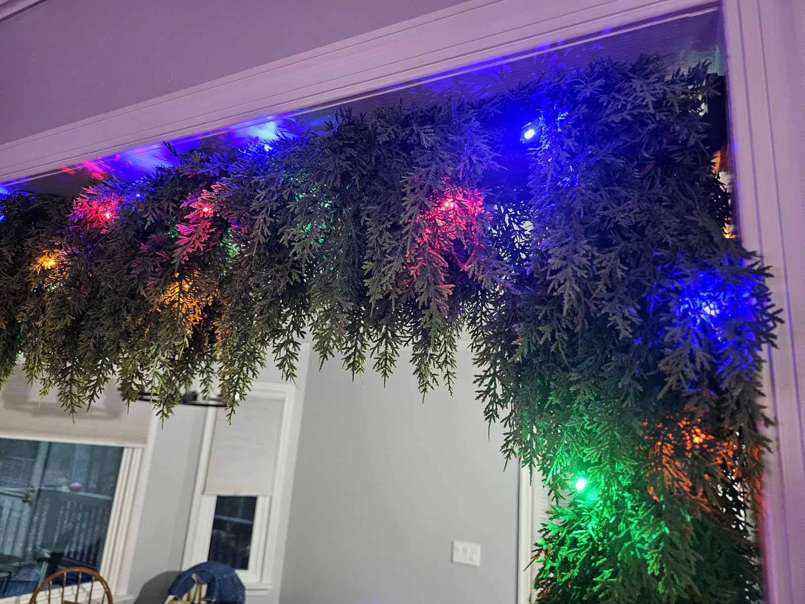 9 Ft Christmas Cedar Garland, Realistic Faux Pine Garlands, Green Artificial Greenery Garland for Winter Home, Mantle, Fireplace, Indoor, Outdoor Christmas Decorations (1Pcs) customer photo 2