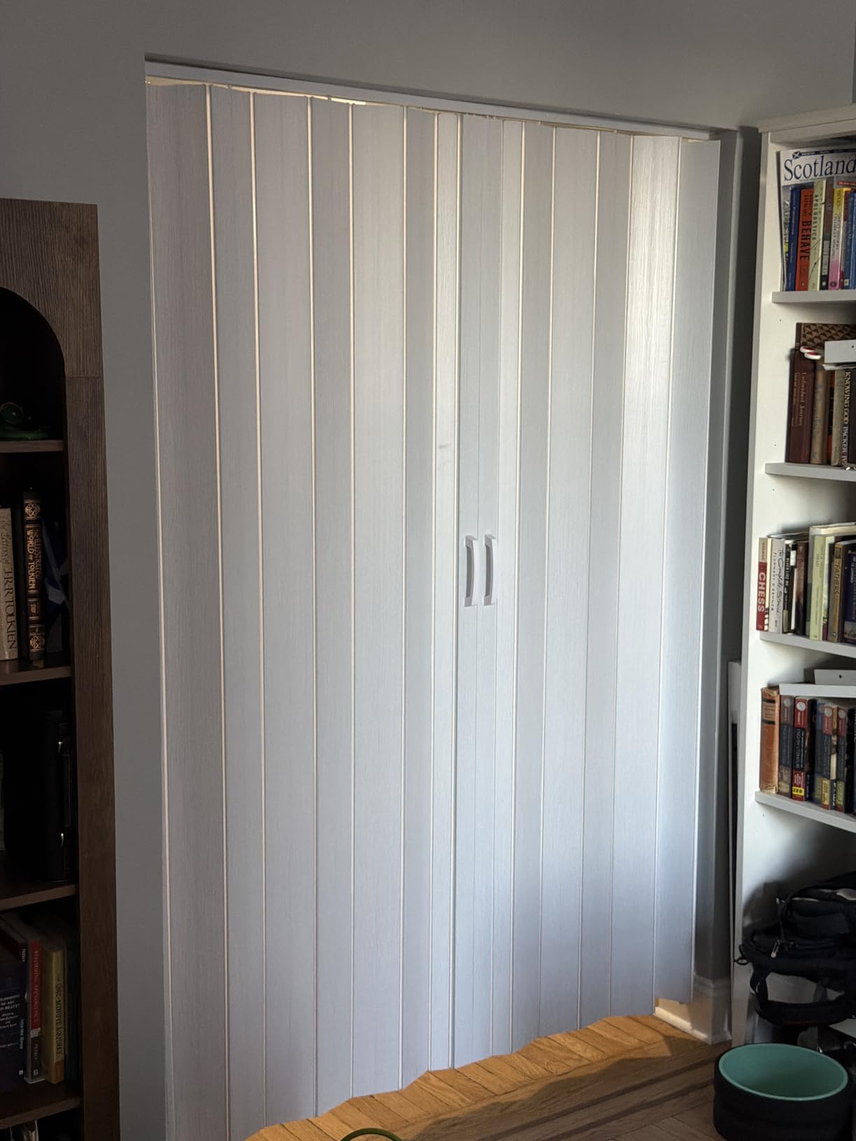 NeatiEase Accordion Door 72x80, Portable Interior PVC Folding Door, Bifold Closet Doors with Latch, Handle, Mounting Hardware customer photo 2