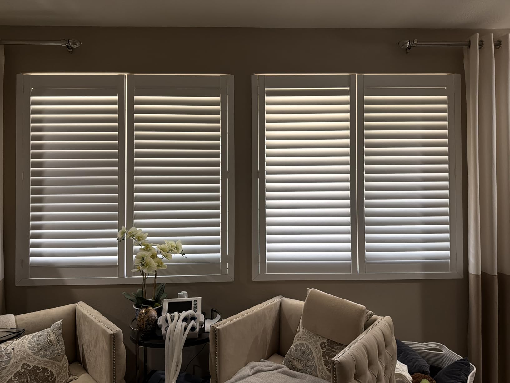 Cafe Plantation Shutters for Interior Window | Cover Bottom Half of Window, Waterproof, Custom Made for Indoor|Inside Window of Bathroom, Kitchen, Livingroom, Bedroom, Dining customer photo 1