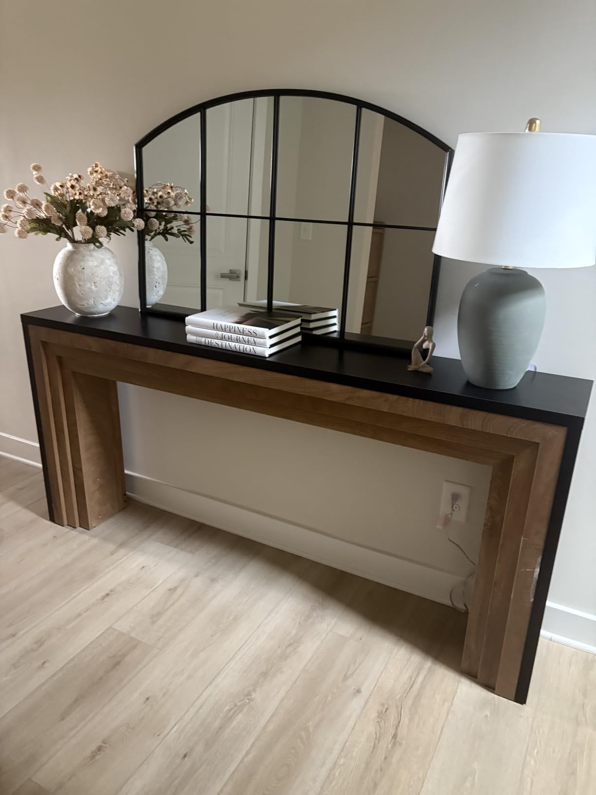 Besdomus Oversized Black Arched Mirror: 40
