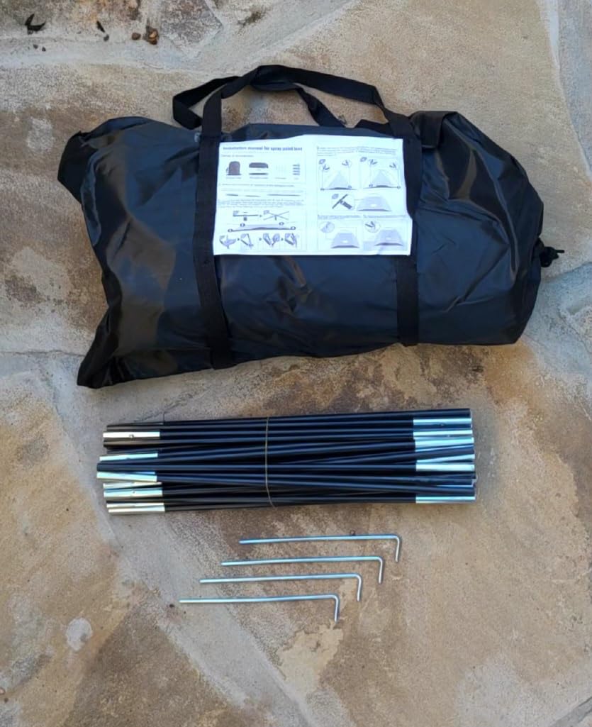 Professional Spray Paint Booth Tent (10x10x6.3ft) - Built-in Floor, Mesh Walls & Hooks | Portable Enclosure for Furniture, Crafts & DIY Painting. customer photo 1