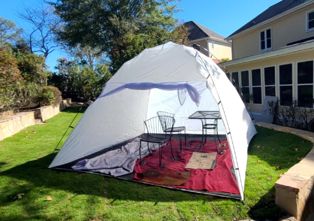 Professional Spray Paint Booth Tent (10x10x6.3ft) - Built-in Floor, Mesh Walls & Hooks | Portable Enclosure for Furniture, Crafts & DIY Painting. customer photo 2