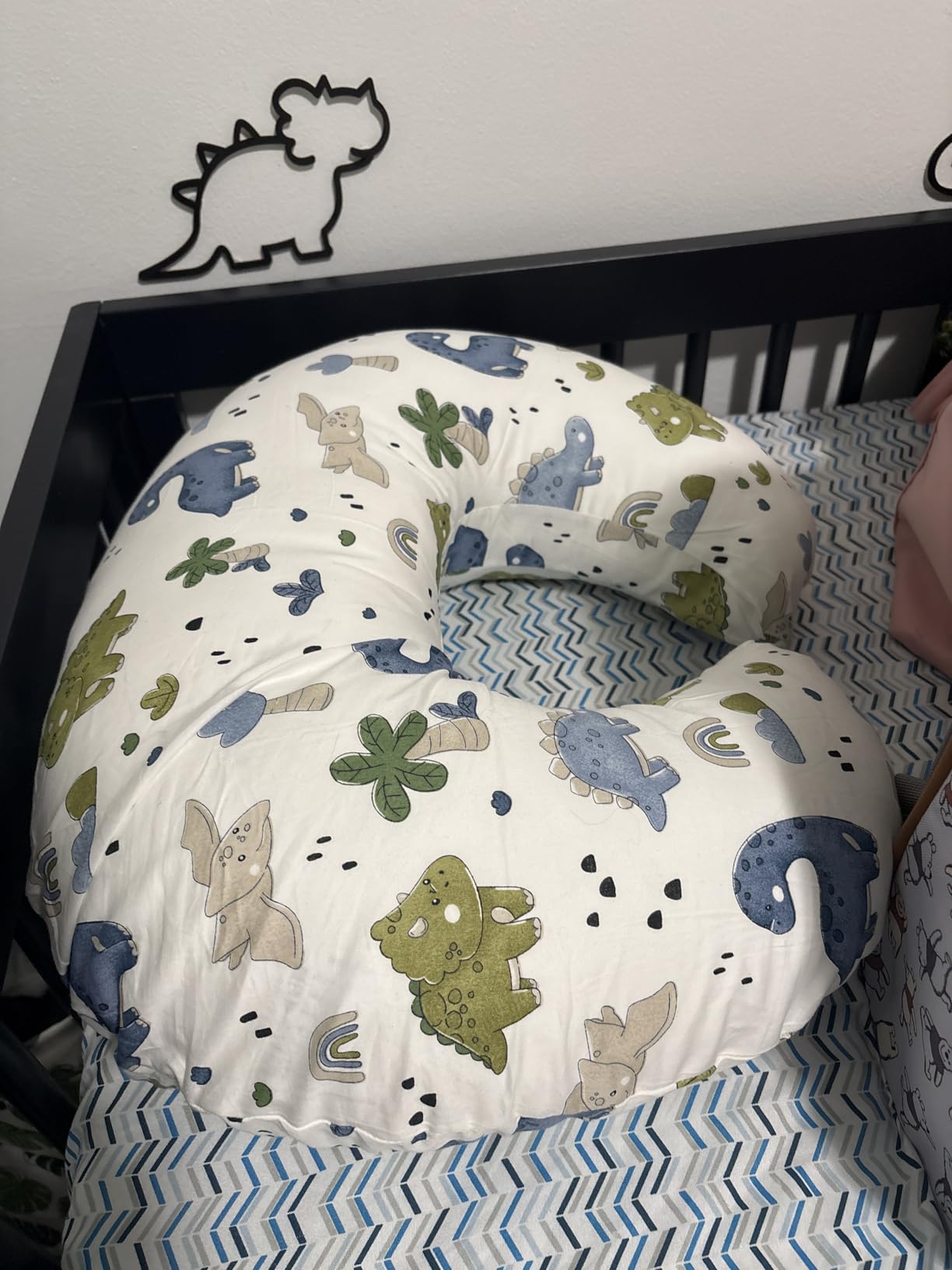 Nursing Pillow & Breastfeeding Pillow - Ergonomic C-Shape for Breastfeeding & Bottle Feeding, Standard Size Breathable with Washable Cover, Hypoallergenic, Tummy Time & Sitting Support (0-12Months) customer photo 2
