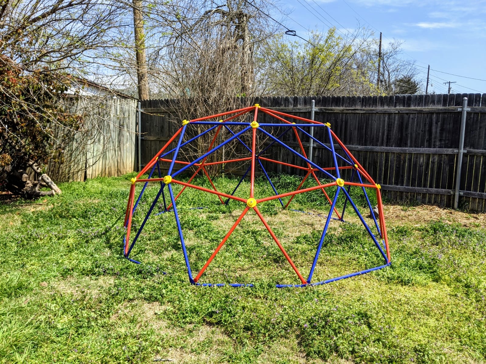 Zupapa Climbing Dome with Slide Max Load 440Lbs, 8FT Jungle Gym Monkey Bar for Backyard, 2 in 1 Outdoor Climbing Frame Toys for Toddlers Playground Set, Geometric Dome Climber for Kids Age 3-8 customer photo 2