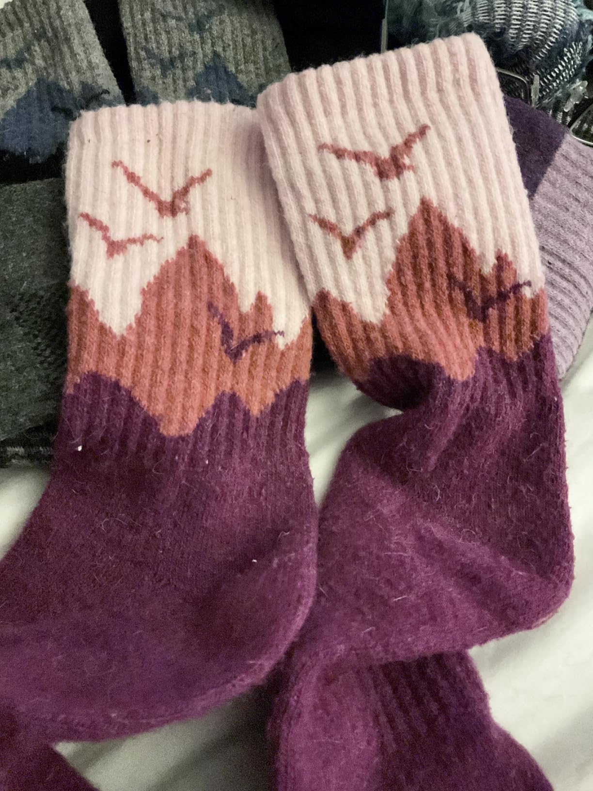 5 Pairs Womens Merino Wool Hiking Socks Thermal Warm Winter Boot Crew Cushion Work Gift Socks customer photo 2