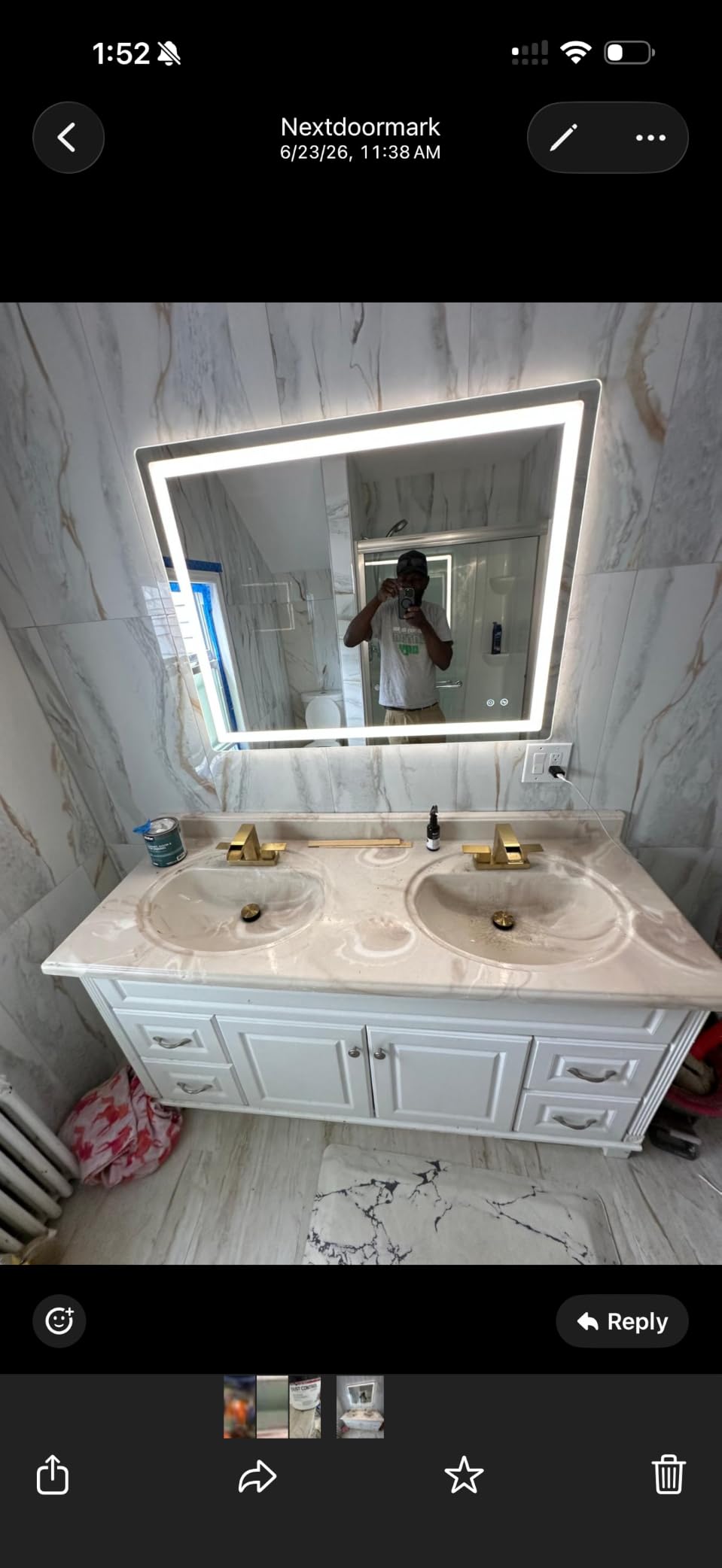 Delma 30x50 LED Bathroom Vanity Mirror with Lights, Anti-Fog, Dimmable | Front & Backlit with 3 Color Modes and Memory, 5mm Shatterproof Glass, Plug-in or Hardwired, Horizontal or Vertical customer photo 1