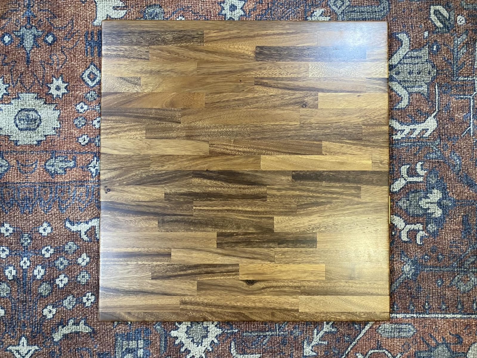 Solid Walnut Butcher Block Countertop, 24 x 25 x 1.5 In | Rich walnut grain, 1.5-in thickness and a sealed finish for kitchen counters, compact desks, tables and custom furniture customer photo 2