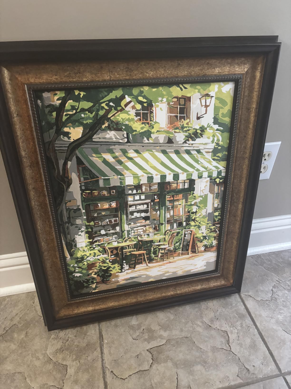 Paint by Numbers Kit for Adults, Fall Lake Cabin Number Painting Canvas Kit customer photo 2