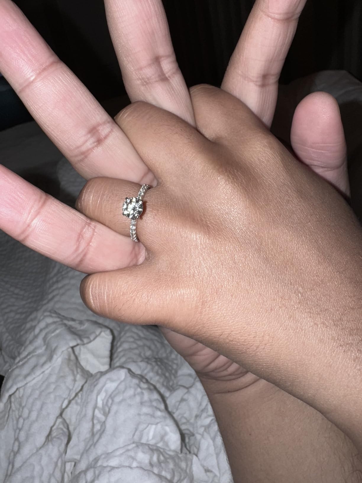 1-6 Carat LAB GROWN Round Cut Prong Set Solitaire Diamond Engagement Ring customer photo 1