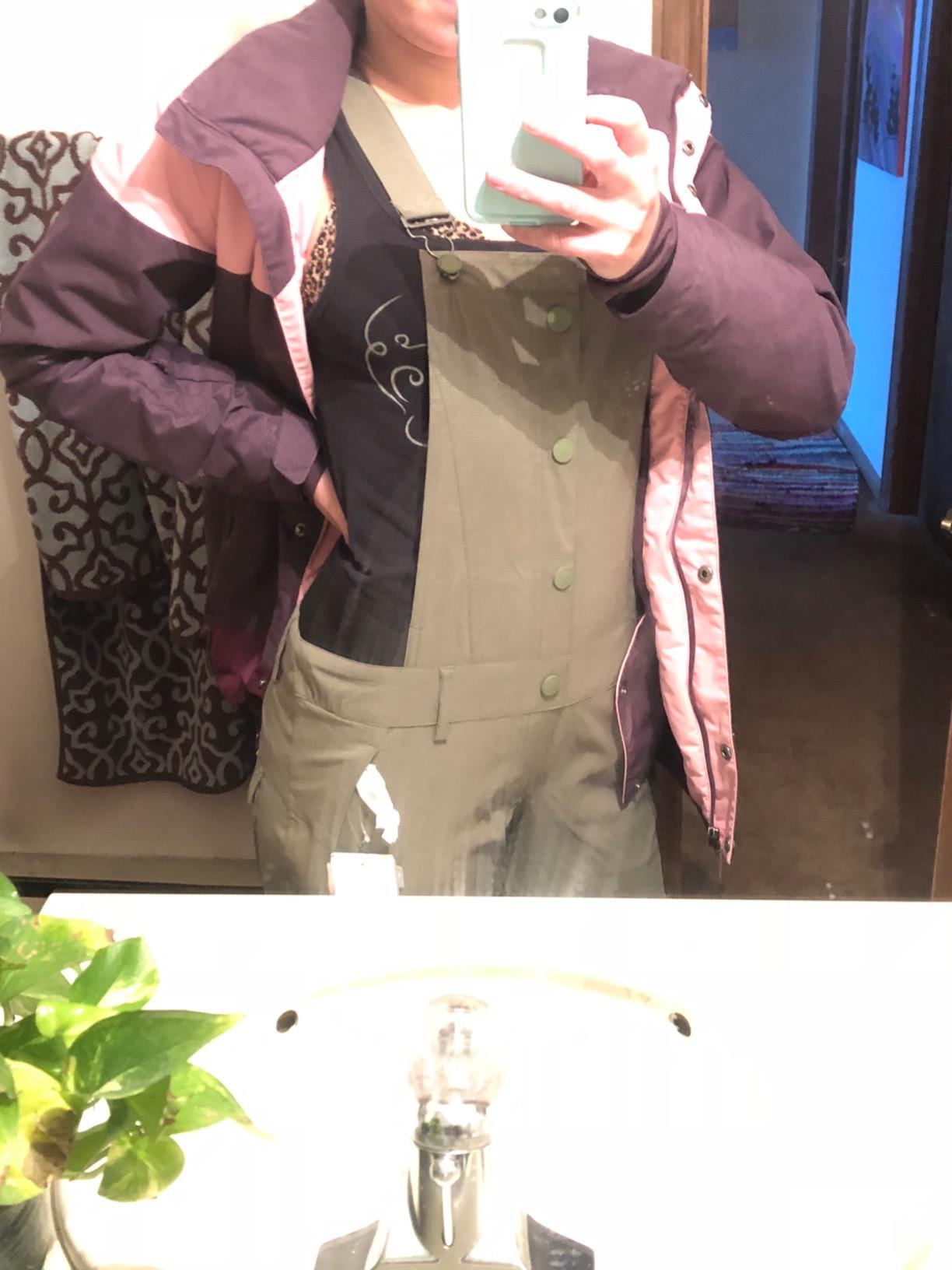 Roxy Women's Slim Fit Rideout Snow Bib Overalls - 15k Waterproof, Insulated, Fully Taped Seams customer photo 1