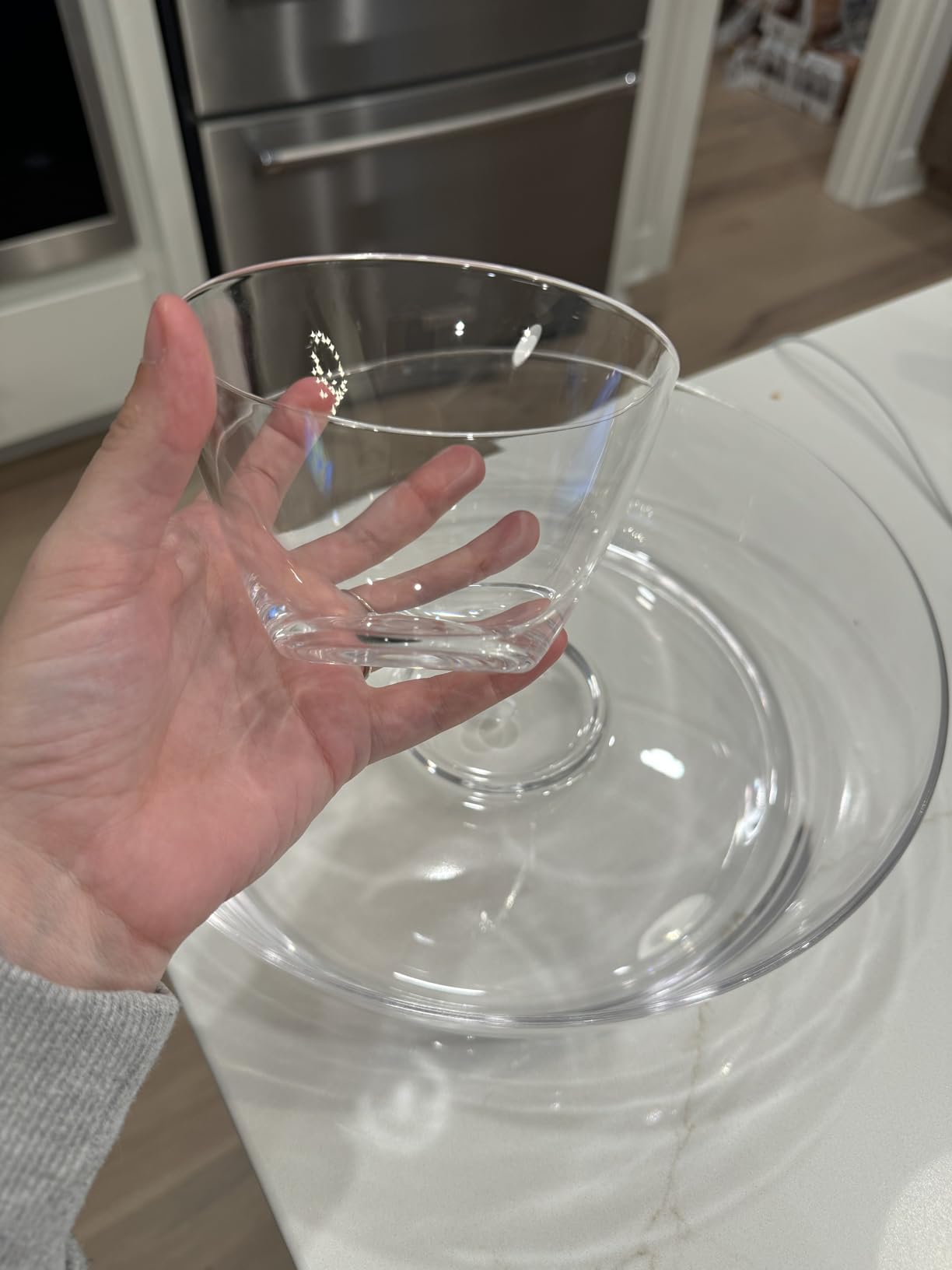 Amazing Abby - Charlie - Plastic Chip and Dip Bowl, Clear Serving Platter, Unbreakable Party Appetizer Tray, BPA-Free, Dishwasher-Safe, Great for Chips, Salsa, Veggies, Snacks, and More customer photo 1