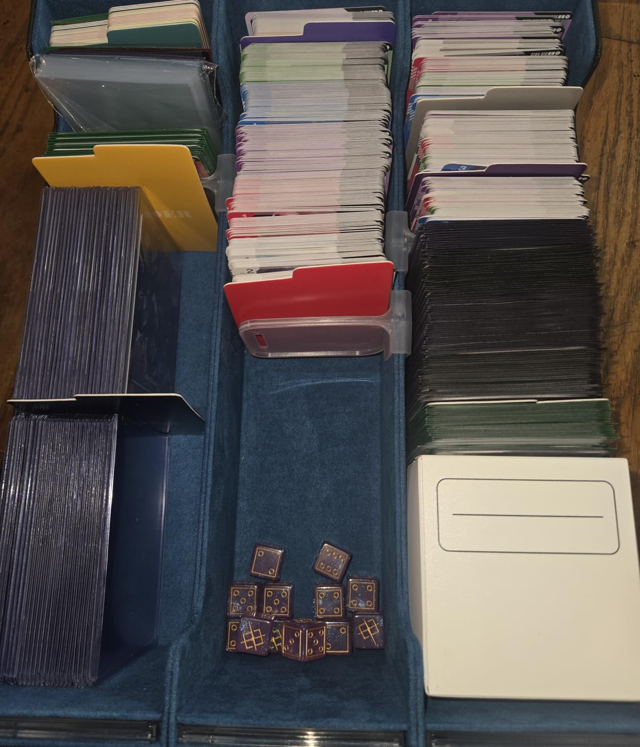 3-Row Trading Card Storage Box, Bulk Cards Case for 2400+ Mtg tcg Magic Playing Game Card Organizer, Commander Deck Box with 3 Supports & 24 Dividers customer photo 1