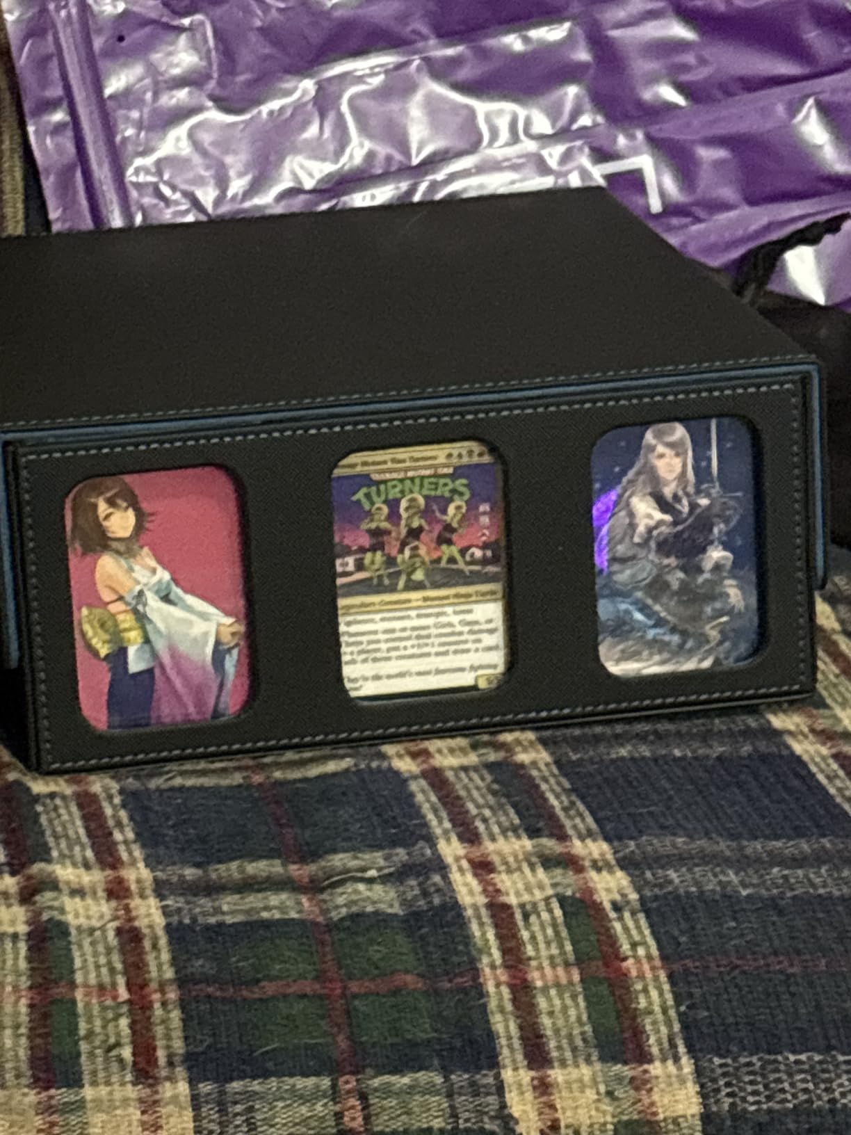 3-Row Trading Card Storage Box, Bulk Cards Case for 2400+ Mtg tcg Magic Playing Game Card Organizer, Commander Deck Box with 3 Supports & 24 Dividers customer photo 2