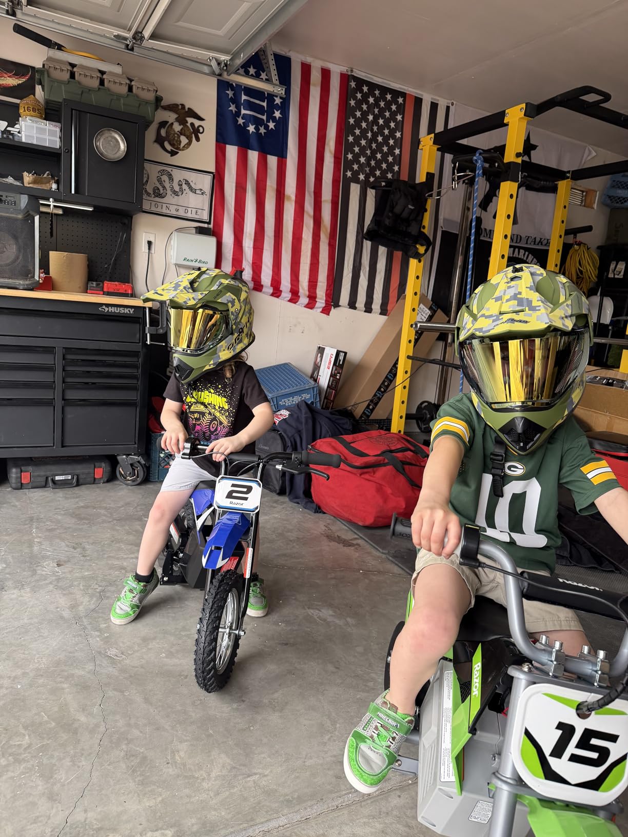 Orthrus Kids Dirt Bike Helmet DOT Approved Full Face Motorcycle Helmets | Youth Dual Sport Helmet for Off Road ATV Street Riding Motocross BMX 4 Wheeler Go Kart, Green Husky Halo L customer photo 2