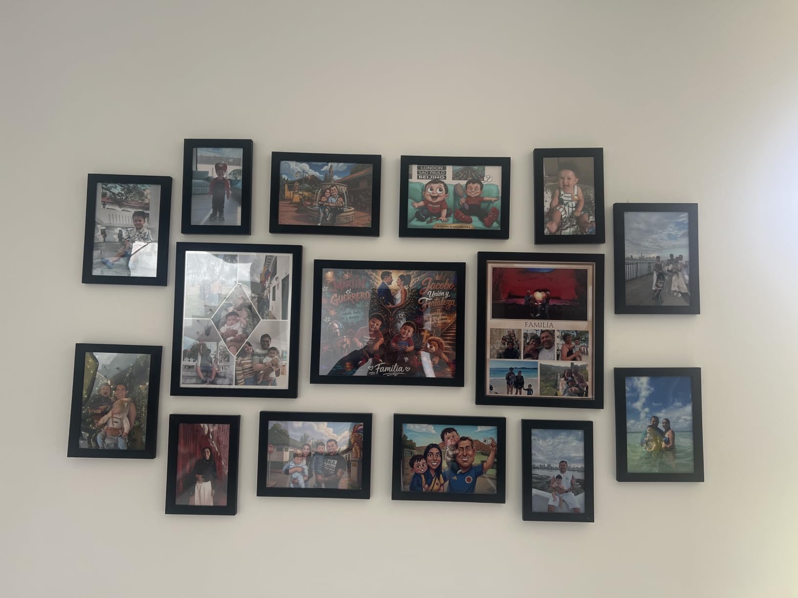 upsimples Picture Frames set of 19, Including 8x10, 5x7, 4x6 Black Frame | Multi Picture Frames Collage Wall Decor, Gallery Wall Frame Set, Gift For Christmas, Mothers' day, Wedding, Dorm, Living Room customer photo 2