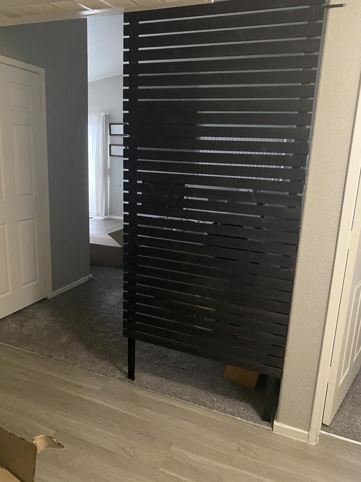 Enclo Aspen Privacy Screen, Charcoal Wood DIY No Dig Kit | 6ftH x 3ftW, Charcoal Stain, 1 Panel, Patio Screen, Outdoor Privacy Fence, EC18042 customer photo 1
