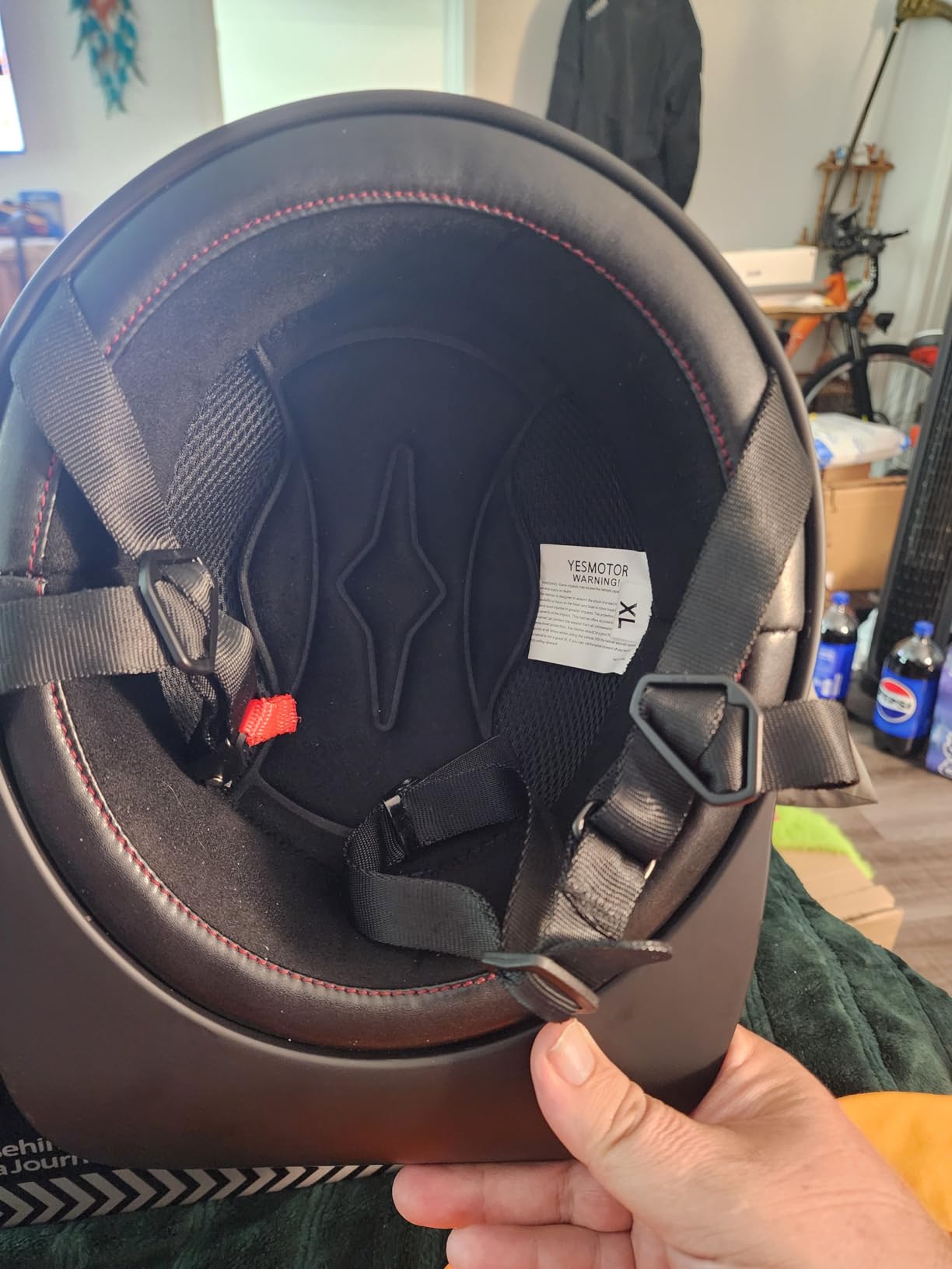 Yesmotor Motorcycle Half Helmet Baseball Cap-DOT Approved customer photo 1
