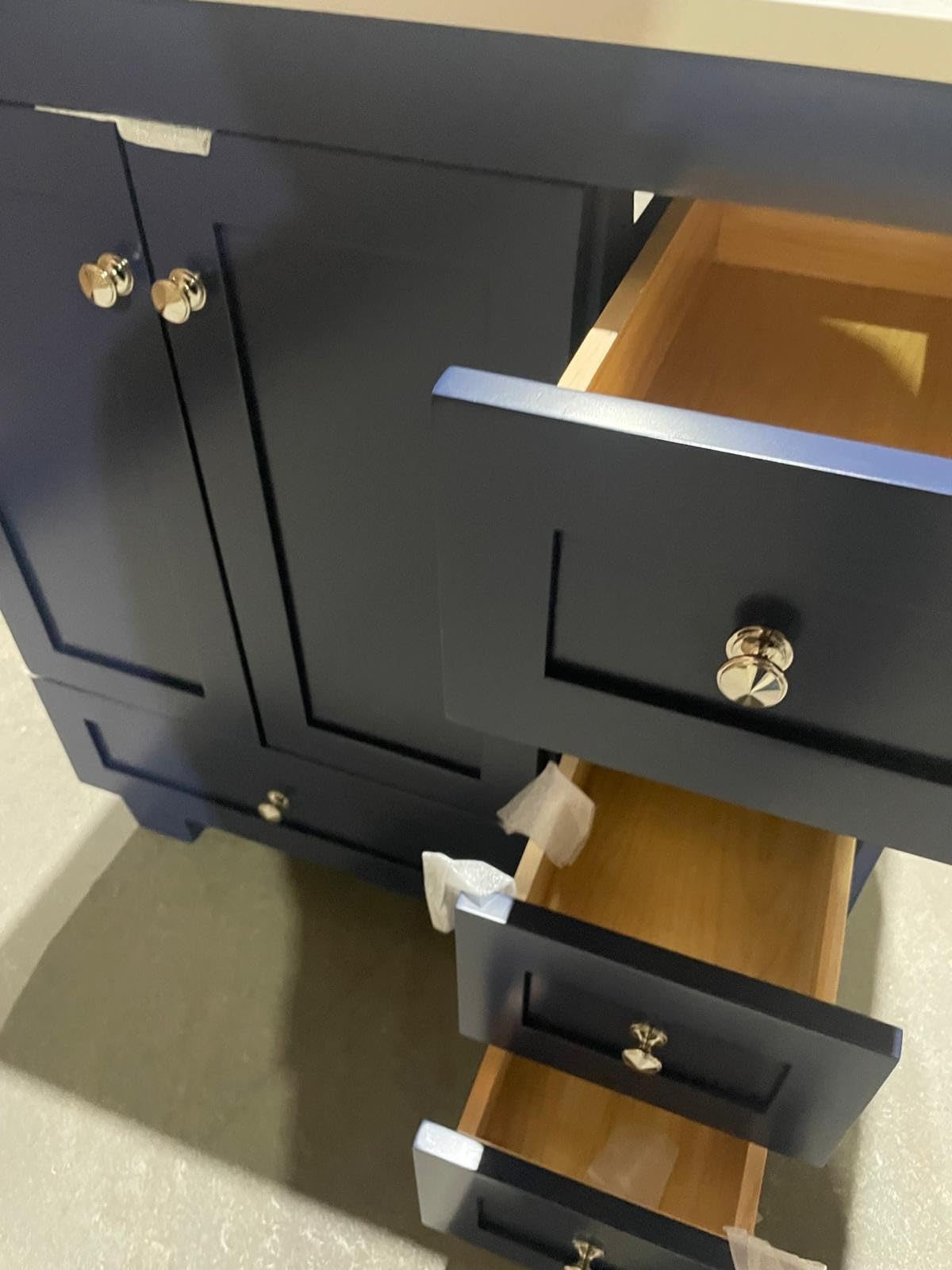 Eviva Acclaim 28 in. Gray Single Sink Bath Vanity with Carrara Quartz Top and Undermount Porcelain Sink customer photo 1