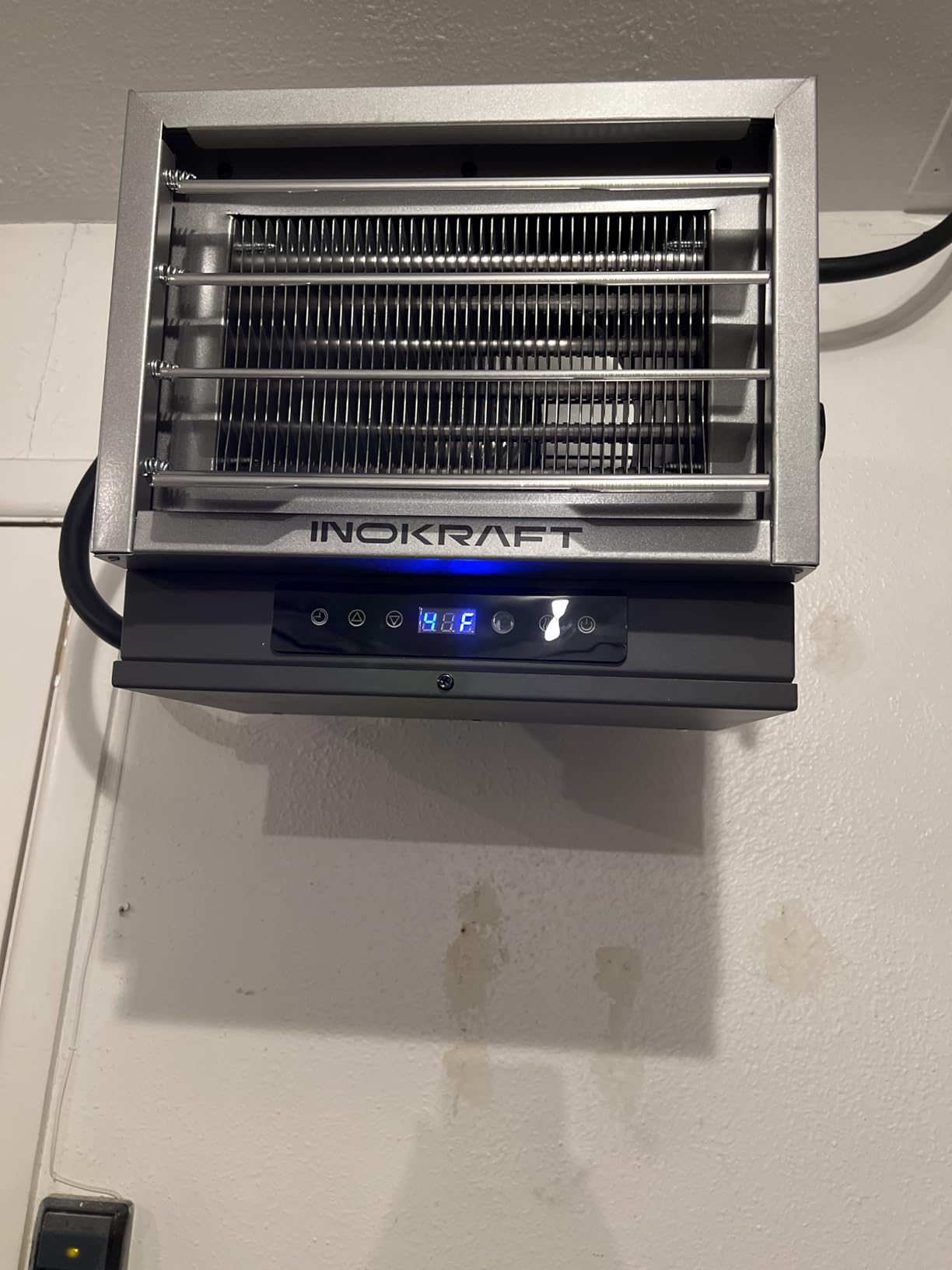 InoKraft 7,500W Electric Garage Heater, Wire: 8 AWG, Plug: NEMA 14-50P, Remote, Ceiling Mount, Digital Thermostat, 240 Volt, 24-Hour Timer, Overheat Protection, ECO Mode, Ideal for Garage customer photo 1