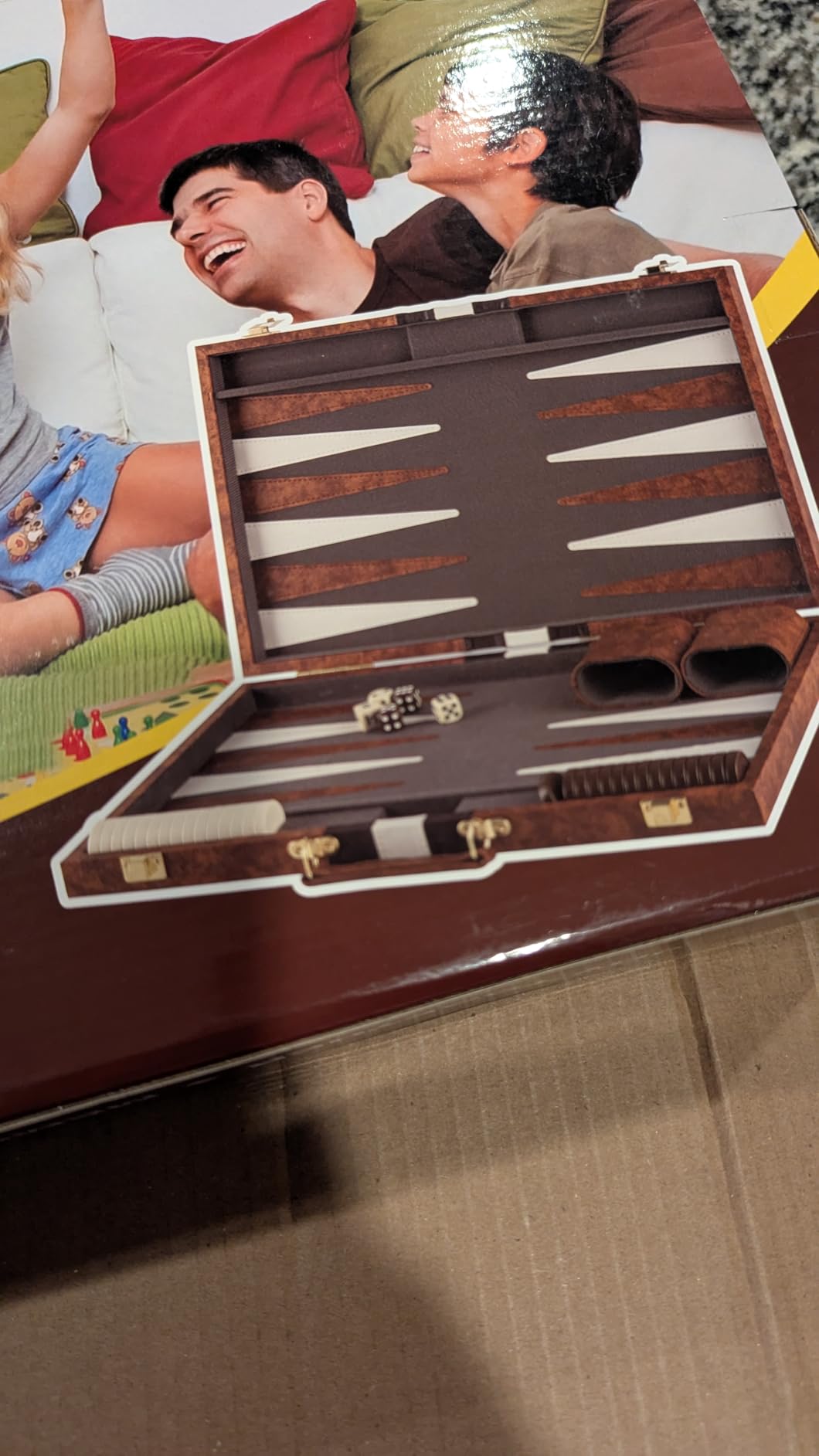 ropoda Backgammon Board Game Set (18 Inches) for Adults and Kids, Classic Board Strategy Game, Portable and Travel Backgammon Set with Premium Leather Case, Best Strategy & Tip Guide customer photo 1